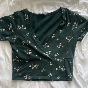 brandy melville green amara top